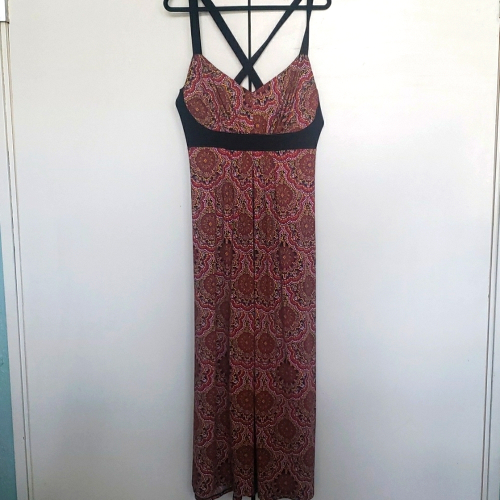 Just for wraps colorful print maxi dress